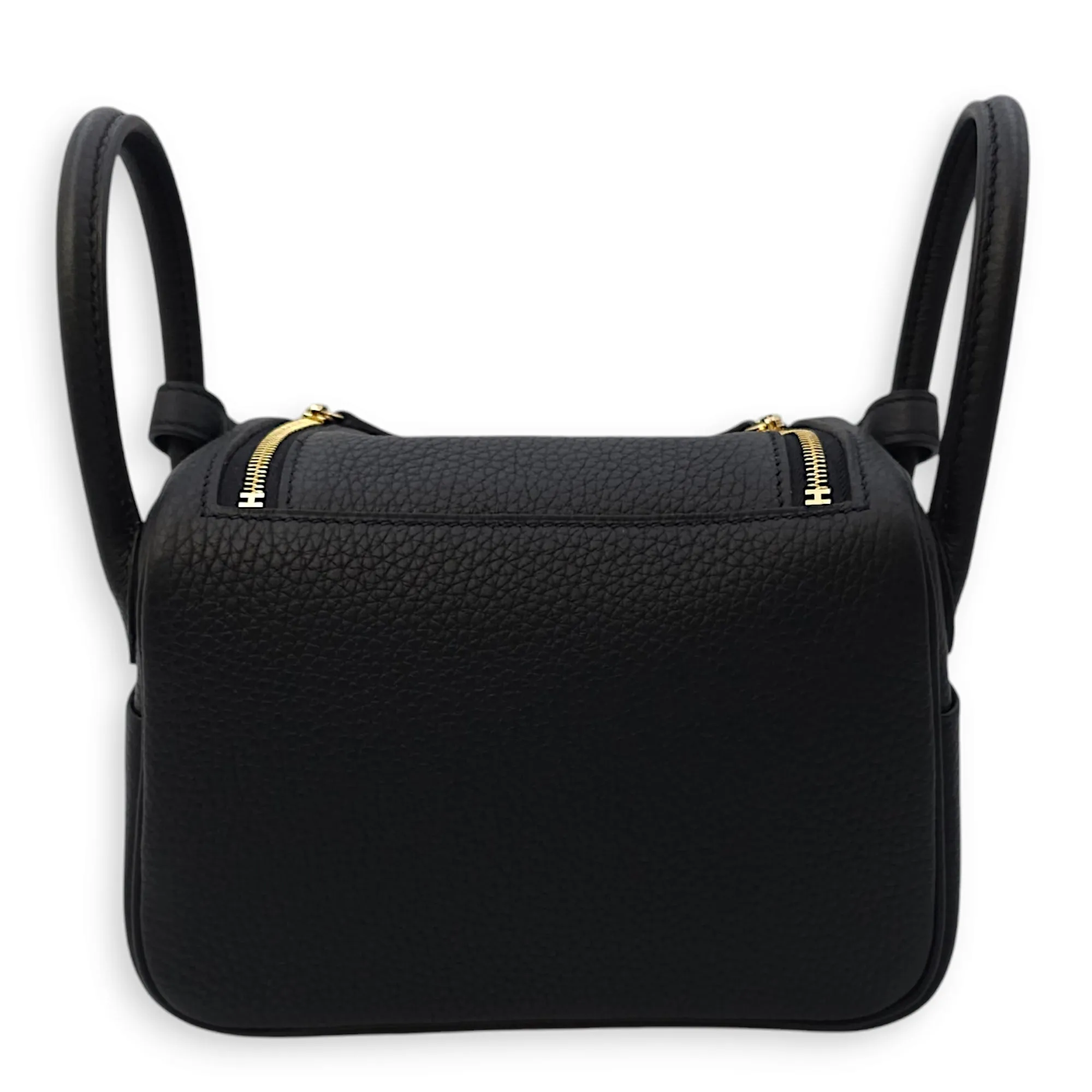 Lindy II Mini Black in Clemence, Gold hardware