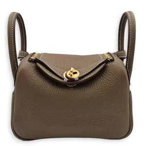 Lindy II Mini Etoupe in Clemence, Gold hardware