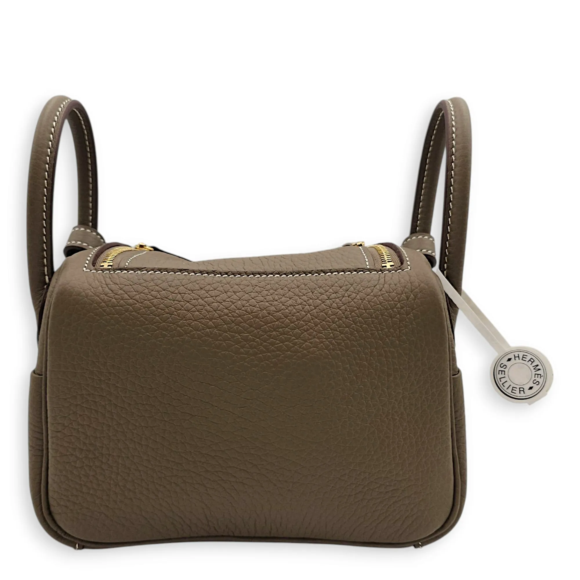 Lindy II Mini Etoupe in Clemence, Gold hardware