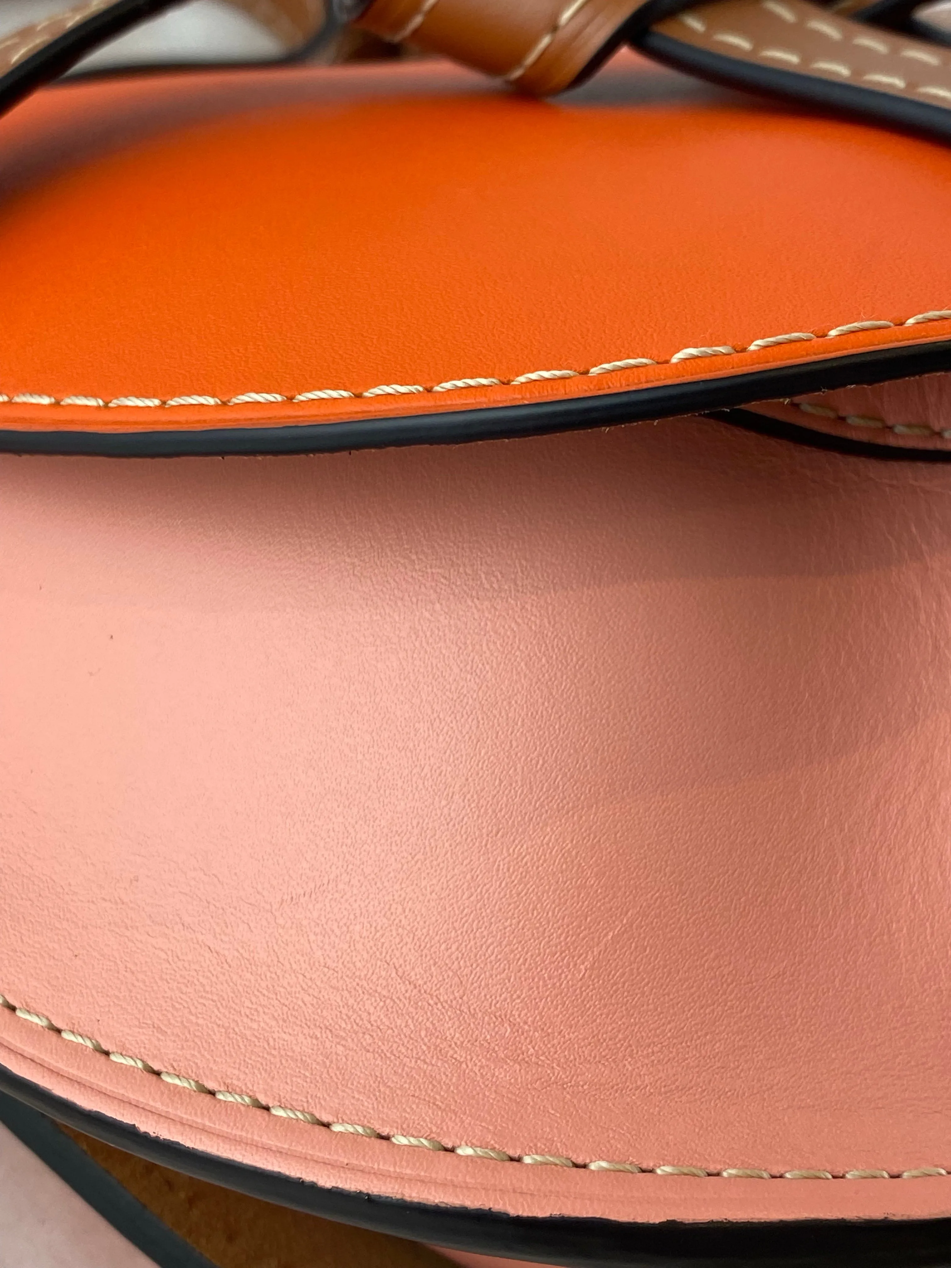 Loewe Pink/Orange Leather "Gate" Crossbody
