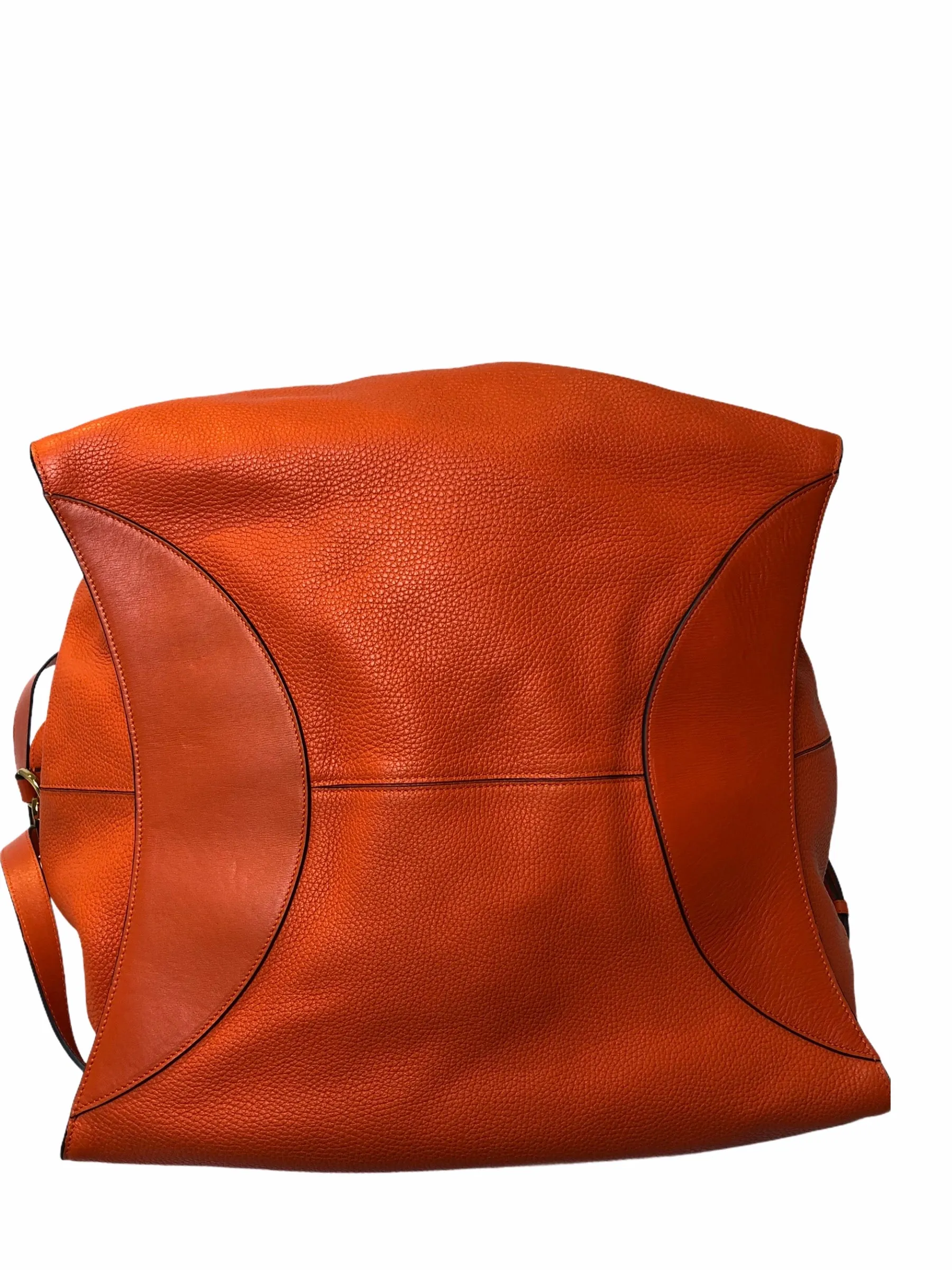 Loewe Tangarine Leather "Bolso Cushion Cube" Luggage