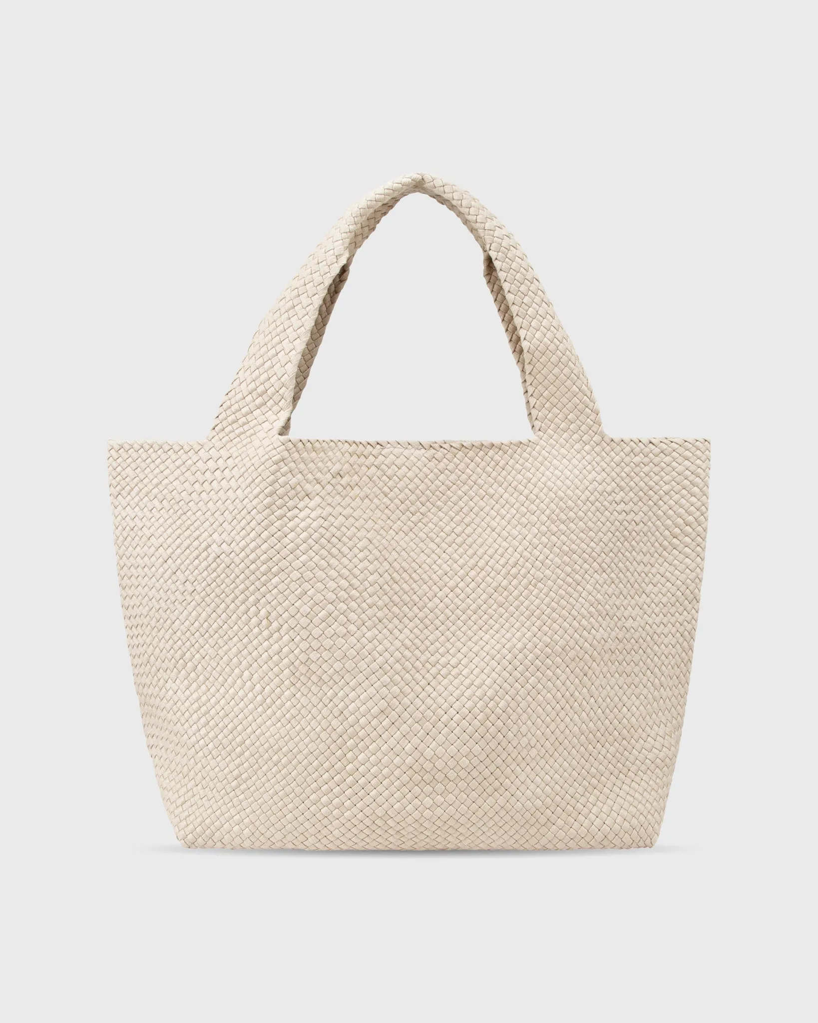 Mercato Handwoven Tote in Beige Coated Cotton