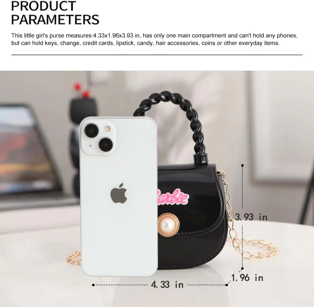 Mini Jelly Purse Handbag Shoulder Bag with Magnetic Button Wallet for Girls