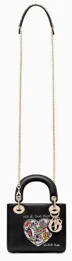 Mini Lady Dior Bag with Chain in Black