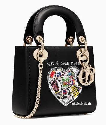 Mini Lady Dior Bag with Chain in Black
