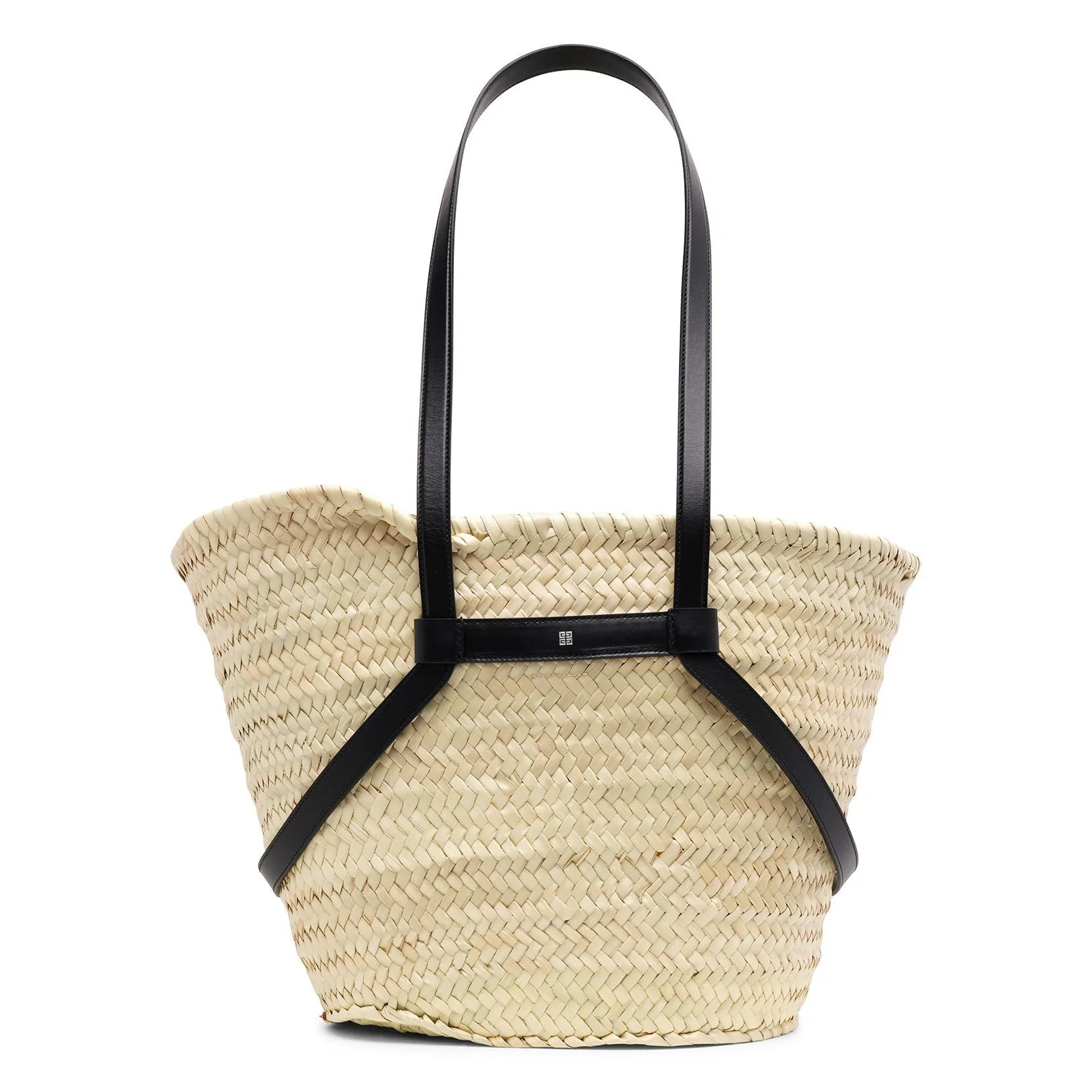 Plage Voyou raffia medium black bag