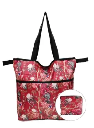 Red Camelia Zip Around Shopper