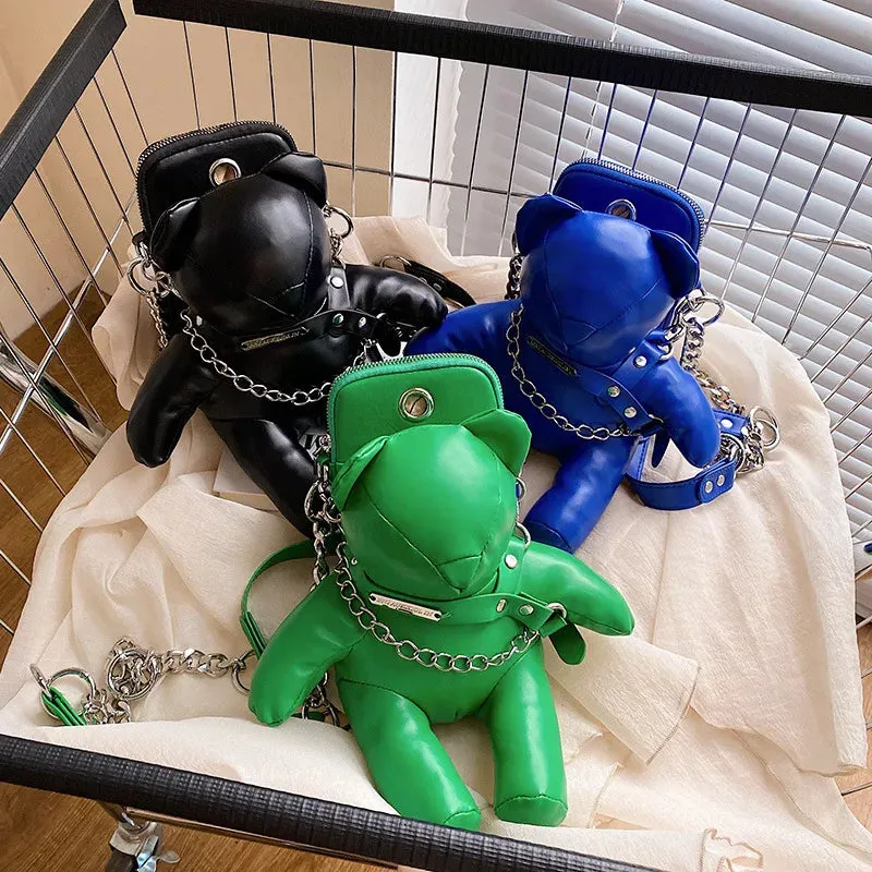 Roisin Cute Faux Leather Teddybear Bag