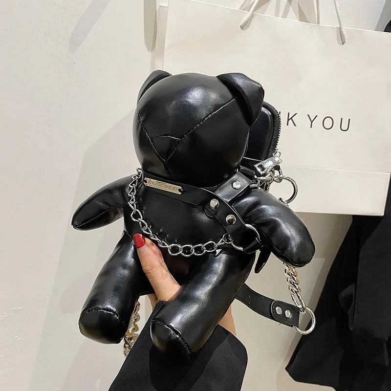 Roisin Cute Faux Leather Teddybear Bag