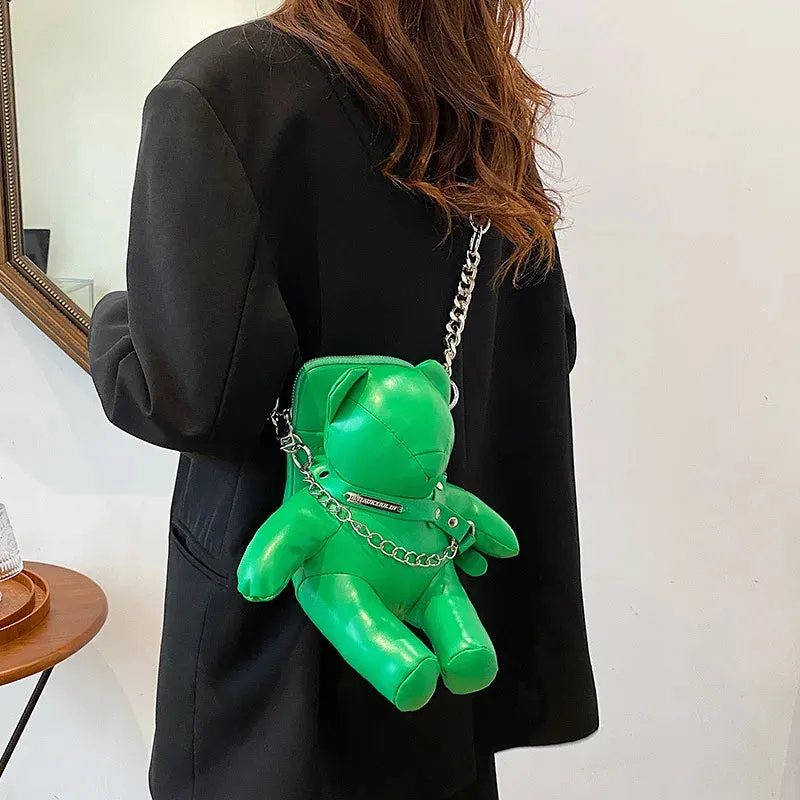 Roisin Cute Faux Leather Teddybear Bag