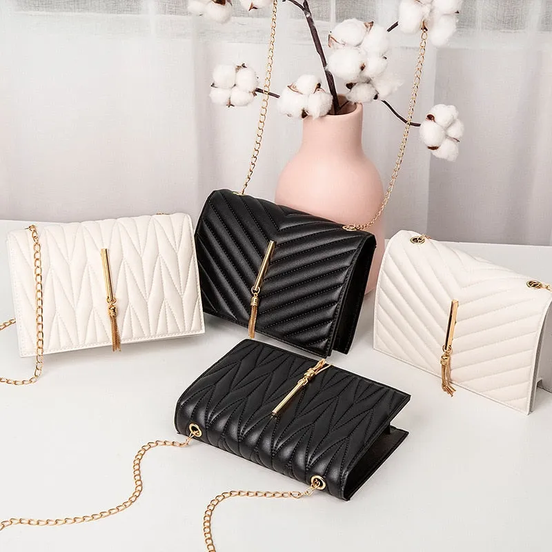 Solid Color Fashion Shoulder Handbags Female Travel Luxury Crossbag