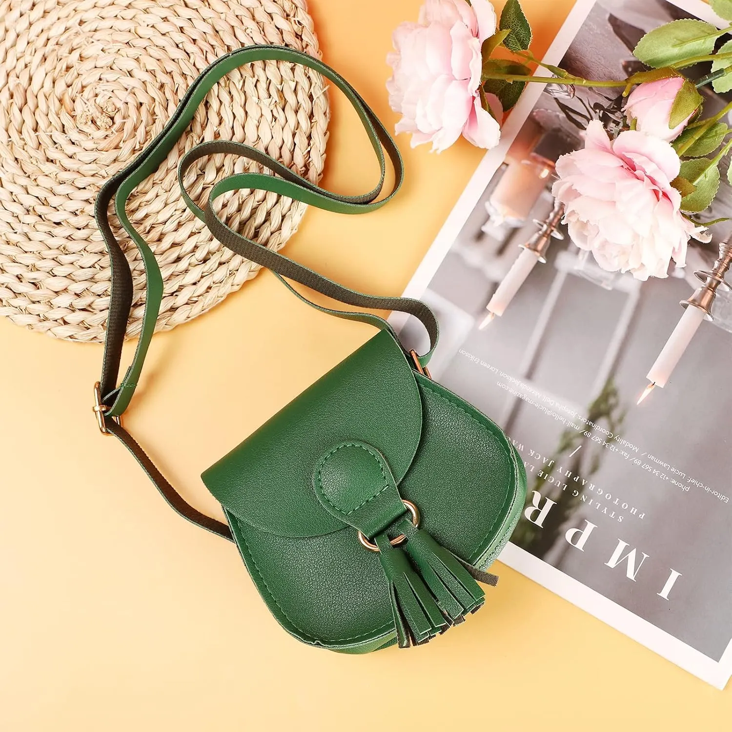 SOTOGO Little Girls Purses Toddler Crossbody Purse Princess Purses Handbags Girl Wallets Mini Chain Crossbody Bags for Kids