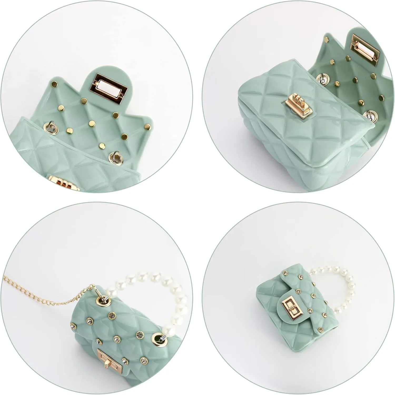 SOTOGO Little Girls Purses Toddler Crossbody Purse Princess Purses Handbags Girl Wallets Mini Chain Crossbody Bags for Kids