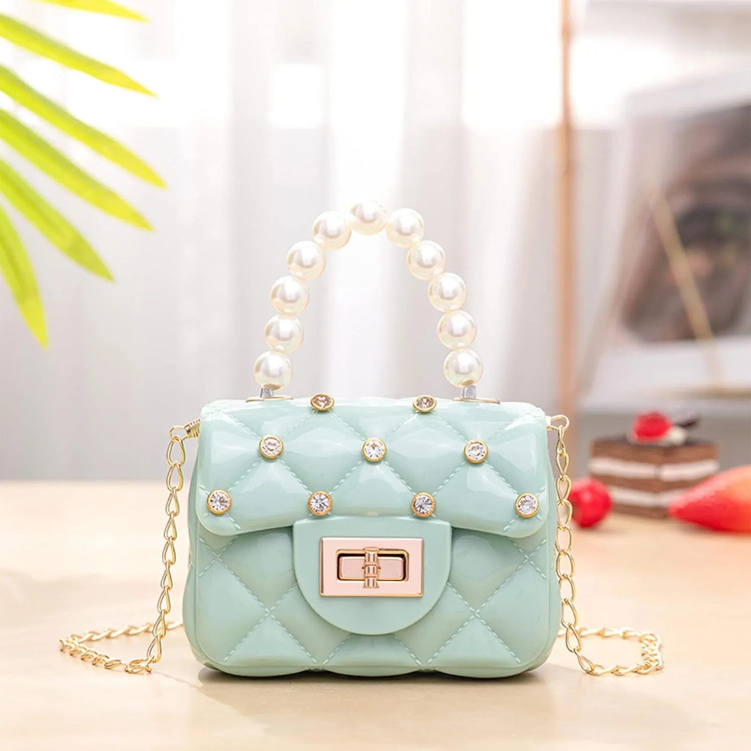 SOTOGO Little Girls Purses Toddler Crossbody Purse Princess Purses Handbags Girl Wallets Mini Chain Crossbody Bags for Kids