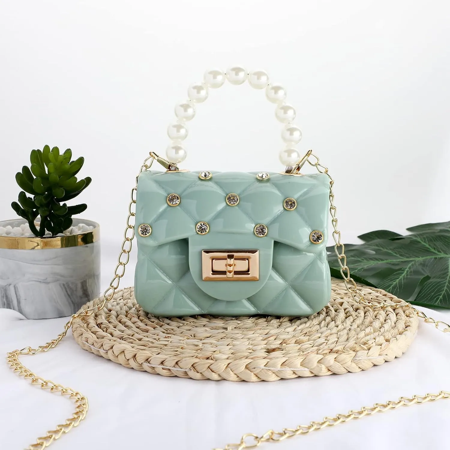 SOTOGO Little Girls Purses Toddler Crossbody Purse Princess Purses Handbags Girl Wallets Mini Chain Crossbody Bags for Kids