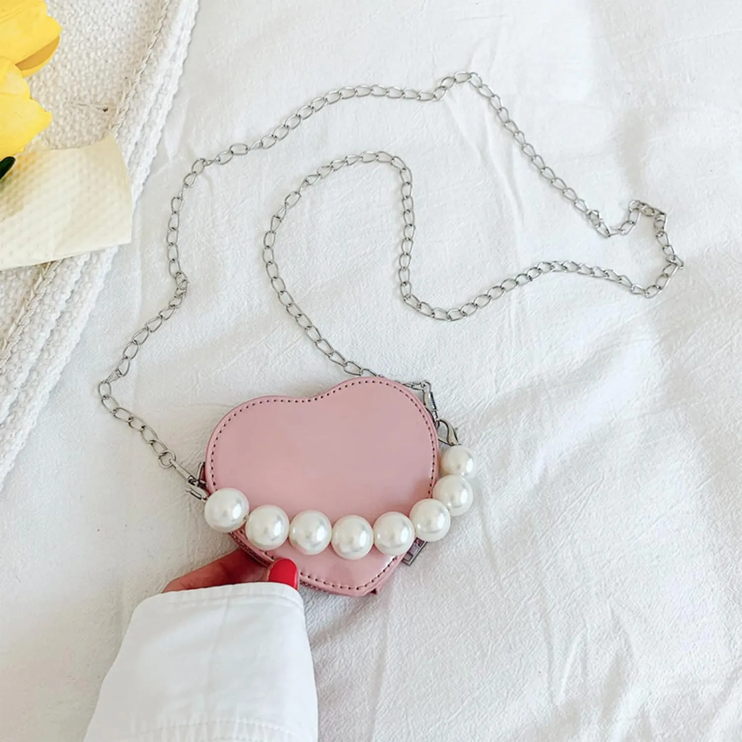 SOTOGO Little Girls Purses Toddler Crossbody Purse Princess Purses Handbags Girl Wallets Mini Chain Crossbody Bags for Kids