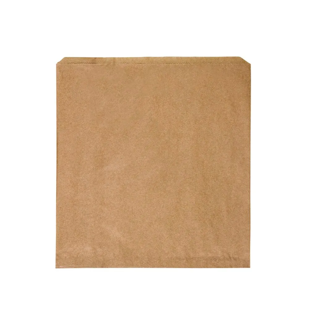 Square Sponge Flat Paper Bag Brown - 500/PK