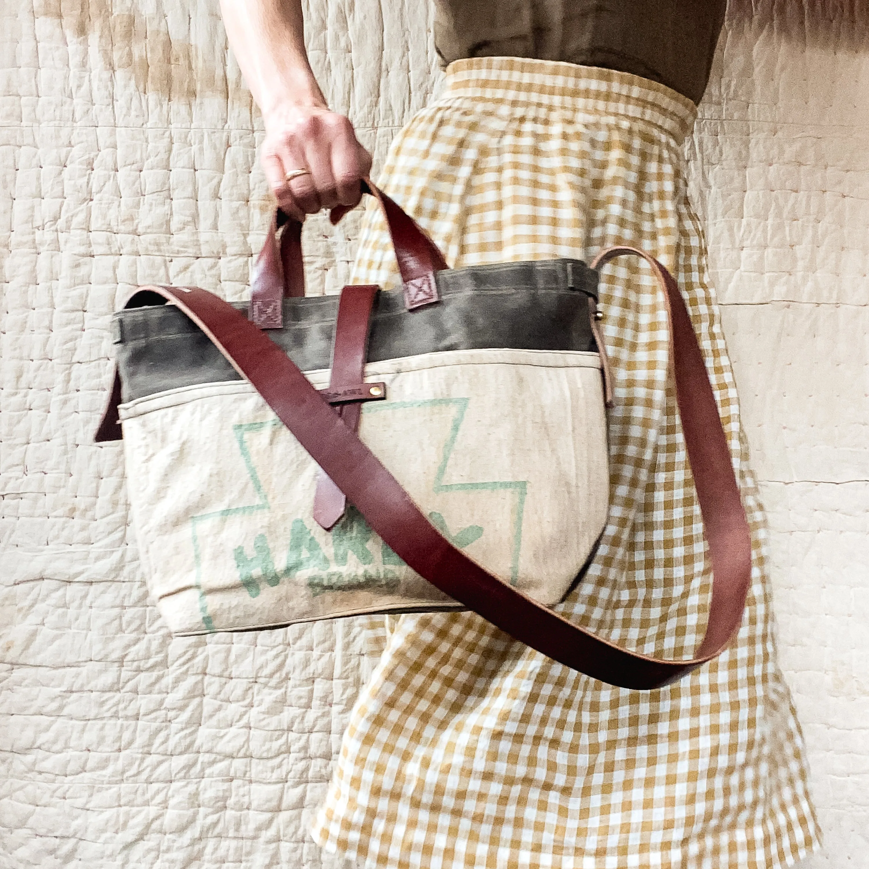 Standard Tote with Mid 1900s Seedsack: Hardy No. 1