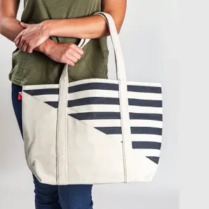 Stripe Diagonal - Contemporary Canvas Medium Tote Bag