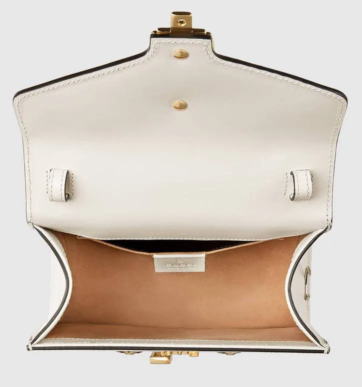 'Sylvie' Animal Studs Leather Mini Bag, White