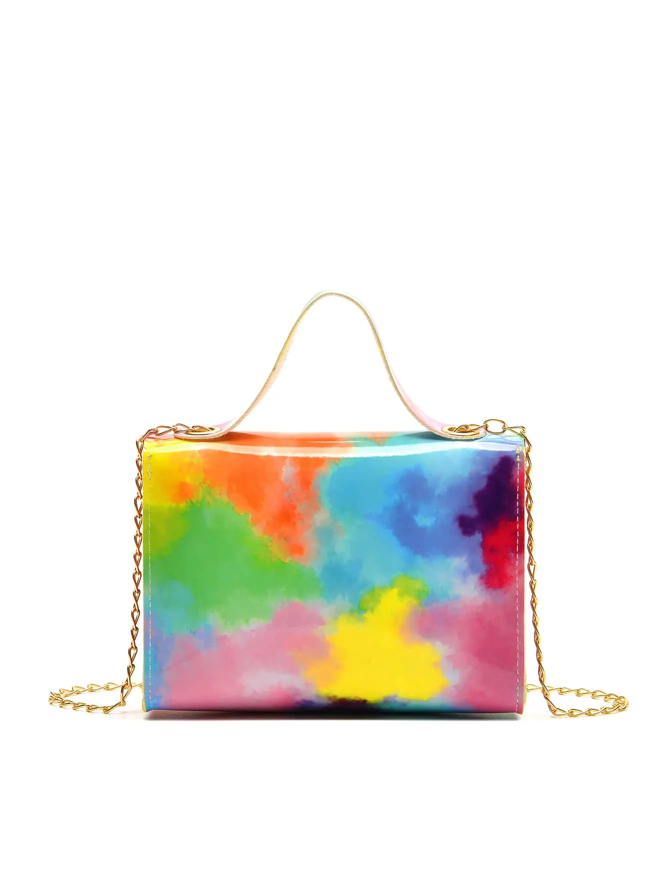 Tie Dye Turn-lock Satchel Bag