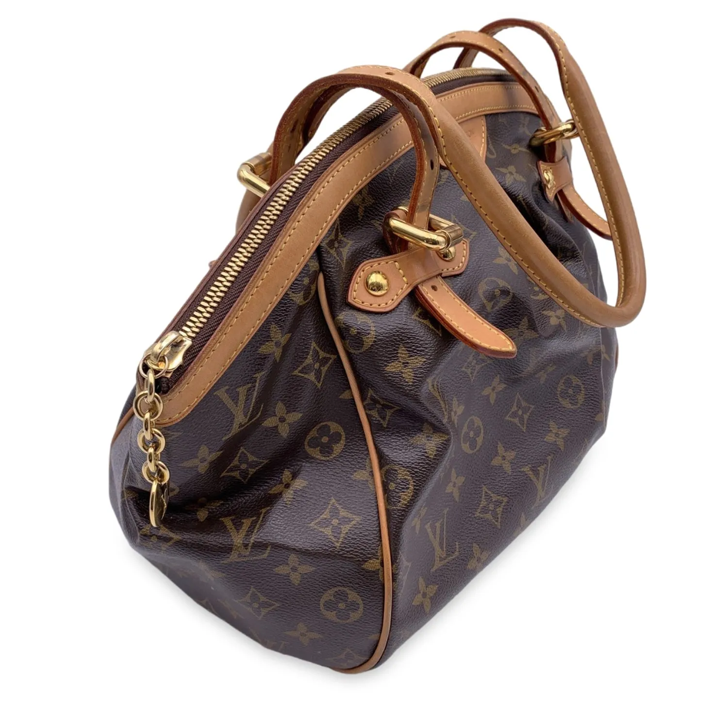 Trendy Inspired Louis Vuitton Brown Monogram Canvas Tivoli Gm Satchel Bag