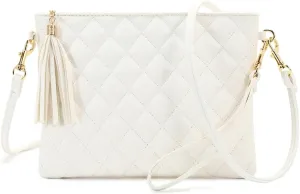 Trendy Vegan Leather Shoulder Purses, Clutch Wallet with Wristlet Strap,Small tassel Crossbody Bags for Women