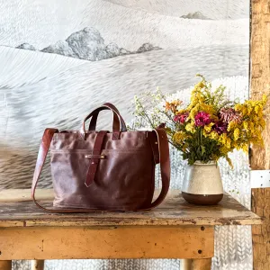 Waxed Canvas Tote in Sumac