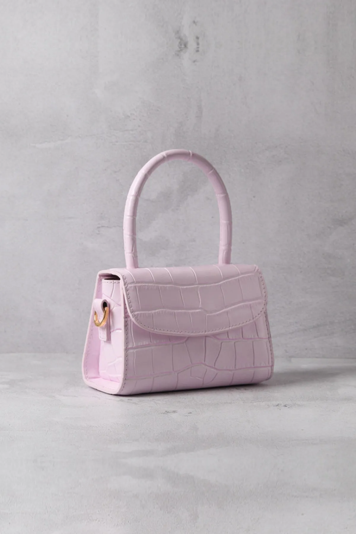Women's Crocodile Embossed Mini Handbag Croc-Effect Leather Tote Bag Top Handle