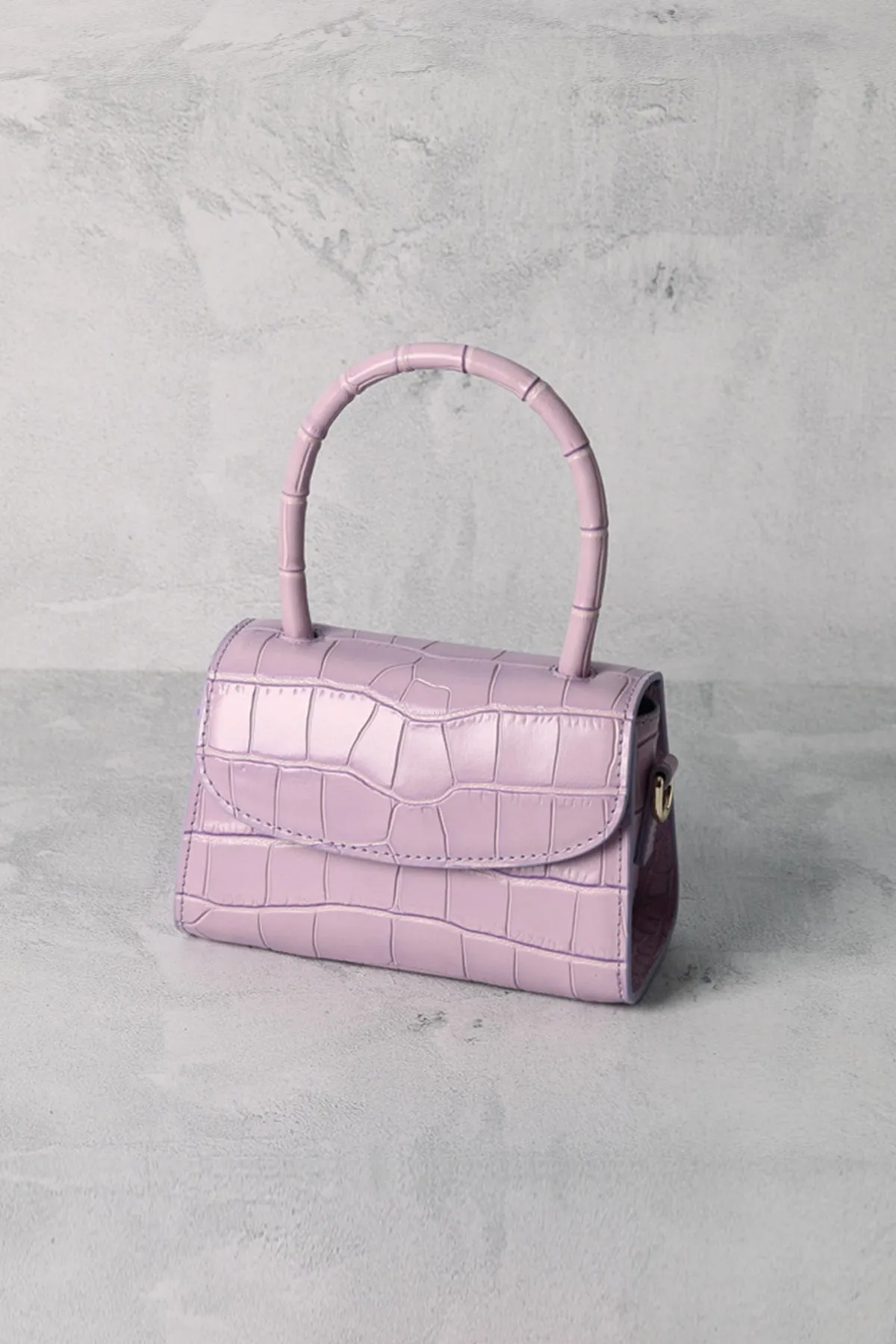Women's Crocodile Embossed Mini Handbag Croc-Effect Leather Tote Bag Top Handle